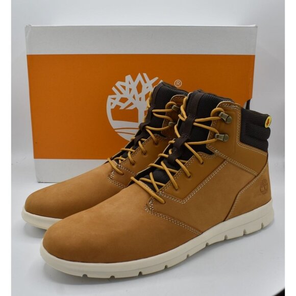 Timberland Mens Size 11 Graydon Mid Wheat Nubuck Sneaker Boots Shoes - Picture 1 of 12